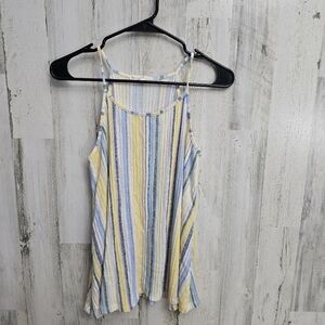 Another Reason Striped Multicolor Sleeveless Tank Top Womens Size Large